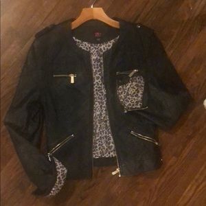 2b Bebe leather quilt motorcycle jacket